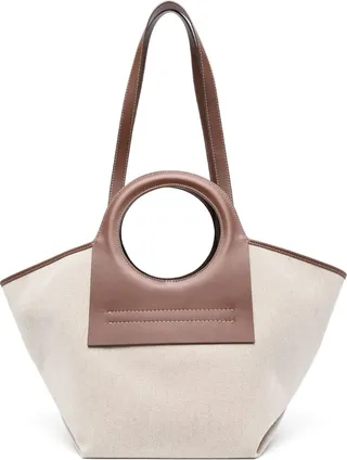 HEREU- Cala Small Leather-trimmed Canvas Tote Bag