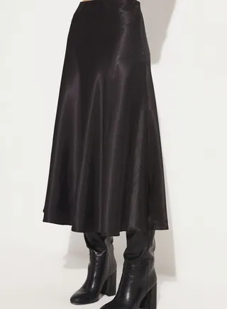 High Waist Tiered Skirt
