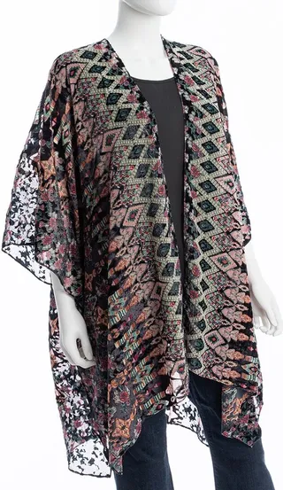 Saachi Velvet Poncho