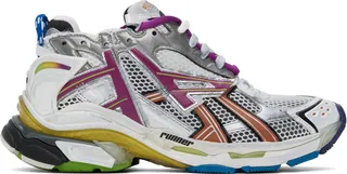 Balenciaga Gray & Multicolor Runner Sneakers