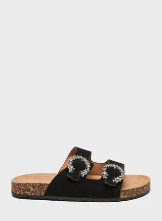 Double Strap Flat Sandals
