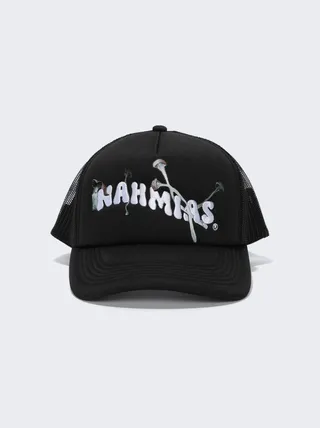 Psychedelic Trucker Hat Black