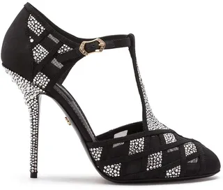 mesh T-strap pumps