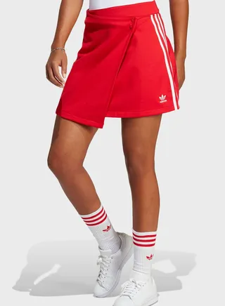 3-Stripes Short Wrapping Skirt