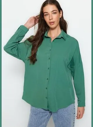 Khaki Oversize/Wrap Shirt TWOSS22GO0669