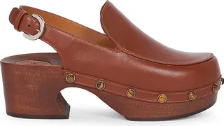 Ora Leather Studded Clogs