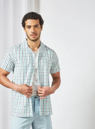 Grid Print Shirt
