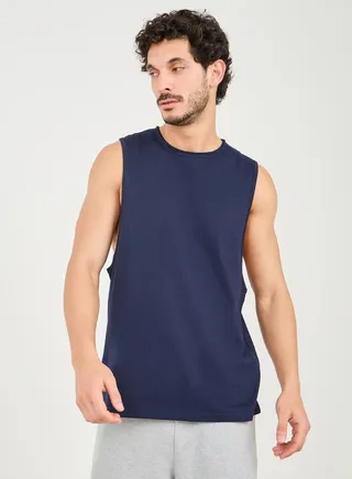 Solid Dropped Armhole Vest