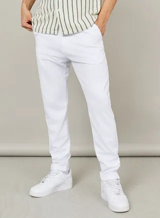 Knitted Smart Slim Trouser with Button Placket