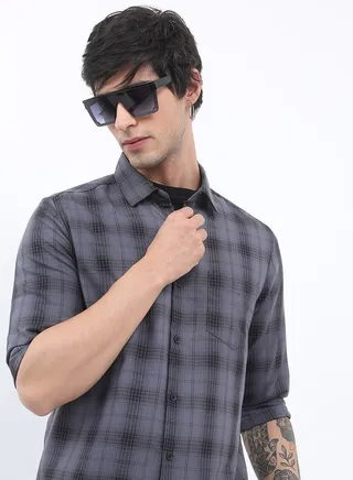 Checked Casual Slim Fit Shirt