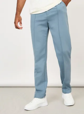 Front Pintuck Knit Trousers