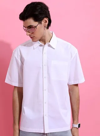 Oversized Solid Drop Shoulder Shirt