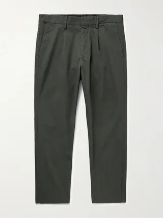 Bill Tapered Cropped Cotton-Blend Twill Trousers