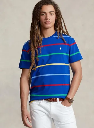 Classic Fit Striped Jersey T-Shirt