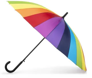 Totes Women's Rainbow Auto-Open Stick Umbrella