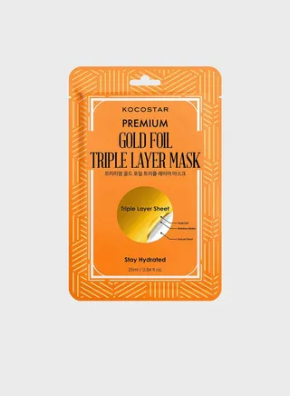 Premium Gold Foil Triple Layer Mask