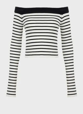 Striped Bardot Sweater
