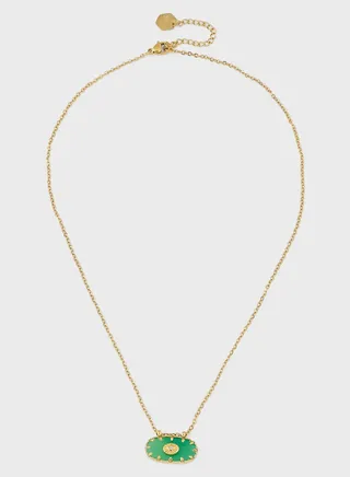 ASTRID OVAL CRYSTAL PENDANT NECKLACE