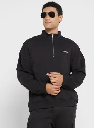 Logo Half Zipper Sweatshirt