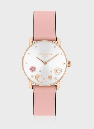 Lather Strap Analog Watch