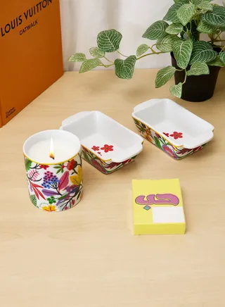 Floral Harmony\nSpring Blooms Tropical Sunset Candl