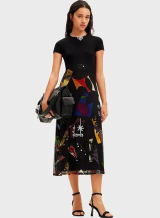 Christian Lacroix Combination Midi Dress