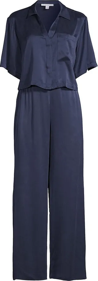 Two-Piece Silk Pajama Set