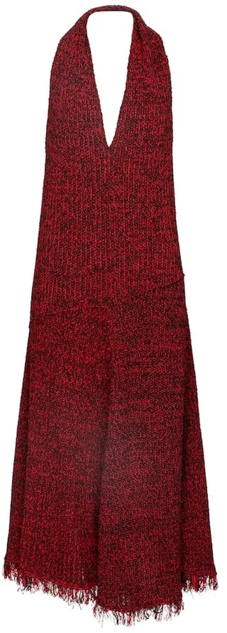 Crocheted halterneck midi dress
