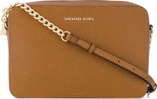 MICHAEL MICHAEL KORS- Jet Set Large Leather Crossbody Bag