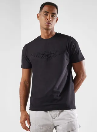 Emobossed Crew Neck T-Shirt