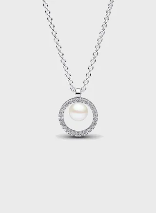 Treated Freshwater Cultured Pearl & Pav Collier Necklace