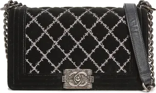 What Goes Around Comes Around Chanel Velvet Boy Medium Bag