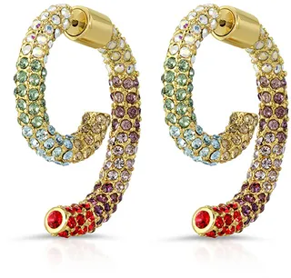 Luna Pavé Earrings (Rainbow)