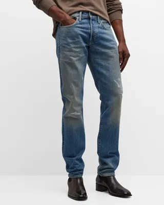 Men's Slim Fit Distressed Jeans