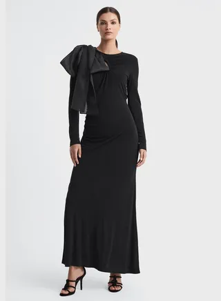 Cut Out Bow Detail Dress