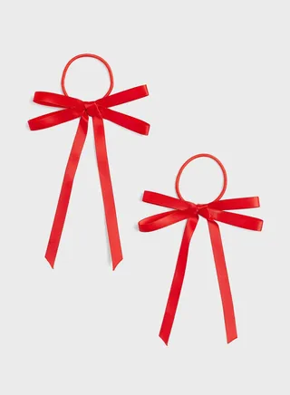 2-Pack Bow-Detail Hair Elastics