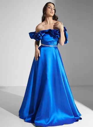 Bardot Ruffle Dress