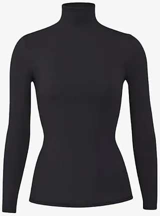 Womens Onyx Fits Everybody Turtleneck Stretch-woven top Xxxxl