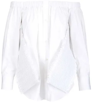 MSGM Off-Shoulder Halterneck Shirt