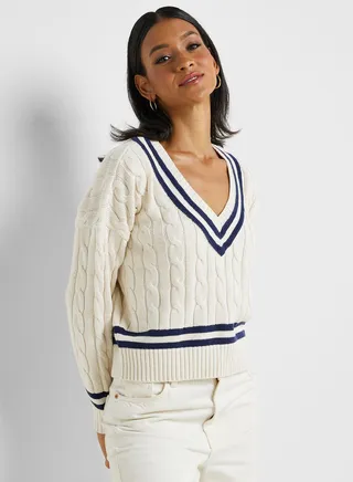 V-Neck Knitted Sweater