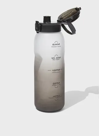Black Ombre Heavy Lifter Drink Water Bottle 1.5L