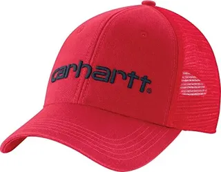 Carhartt Men's Canvas Mesh-Back Logo Graphic Cap