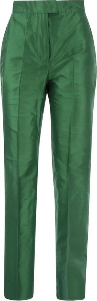 Max Mara Studio Straight-Leg Taffeta Trousers