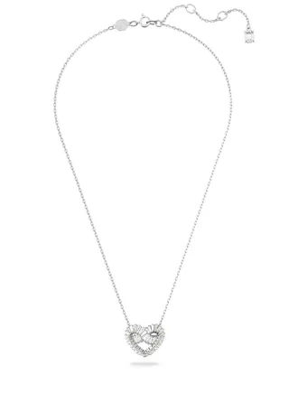 Matrix Heart Pendant Rhodium Plated Necklace