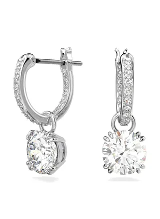Constella Rhodium Plated Drop Earrings