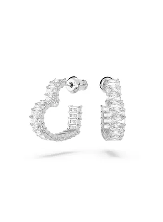 Matrix  Hoop Heart Earrings