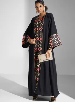 Embroidered Printed Abaya