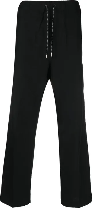 Cropped Drawstring-Waist Trousers