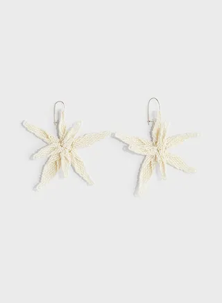 Starfish-Shaped Glass-Bead Earrings