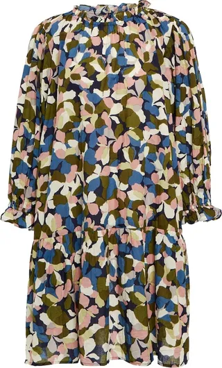 Printed cotton minidress